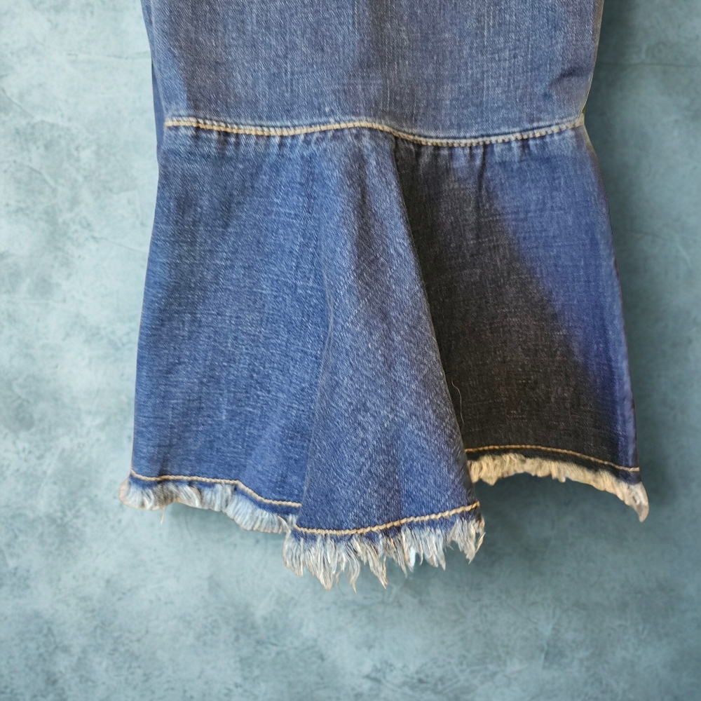 Flare Ruffly Bottom Jeans - Picture 2 of 3